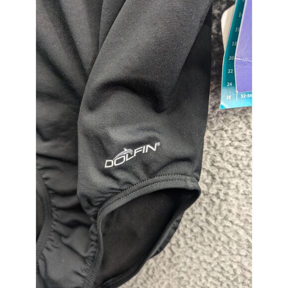 NWT Dolfin Aquashape Womens Moderate Black & Blue One Piece Swimsuit sz 6 - Picture 4 of 11